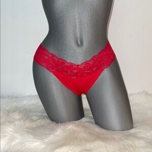 Victoria’s Secret Pink Everyday Lace Trim Thong Underwear. NWT